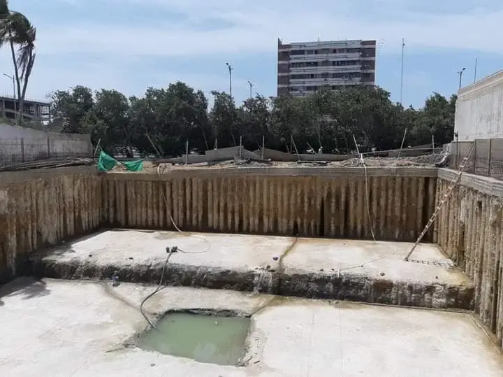 Construction site progress
